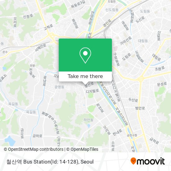 철산역 Bus Station(Id: 14-128) map