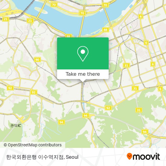 한국외환은행 이수역지점 map