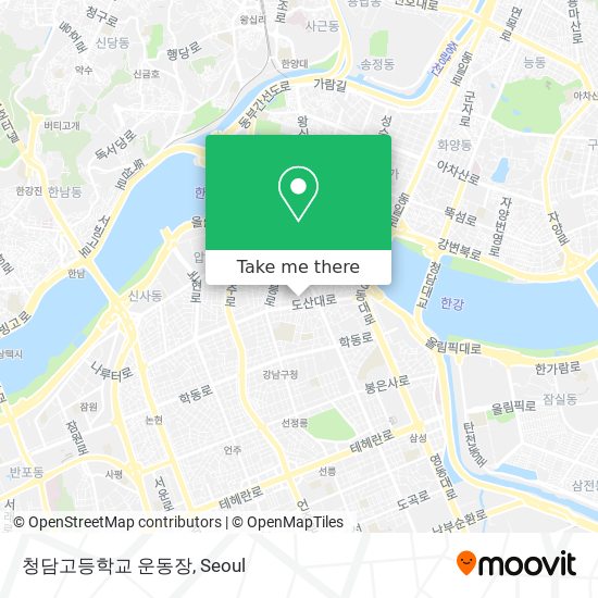 청담고등학교 운동장 map