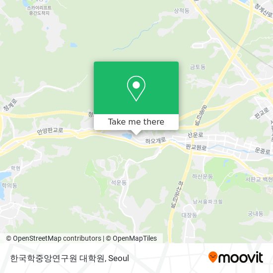 한국학중앙연구원 대학원 map