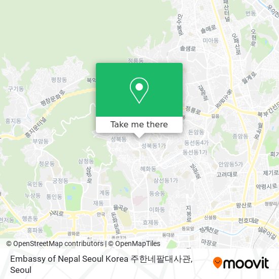 Embassy of Nepal Seoul Korea 주한네팔대사관 map