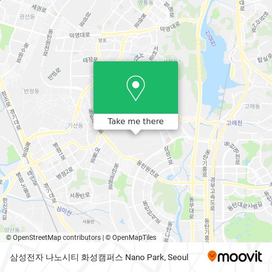 삼성전자 나노시티 화성캠퍼스 Nano Park map