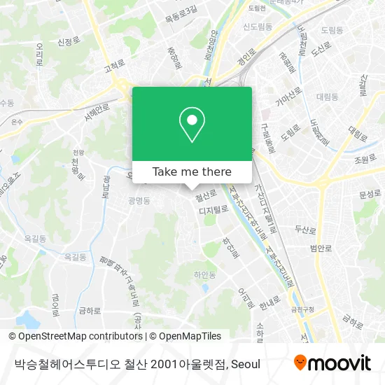 박승철헤어스투디오 철산 2001아울렛점 map