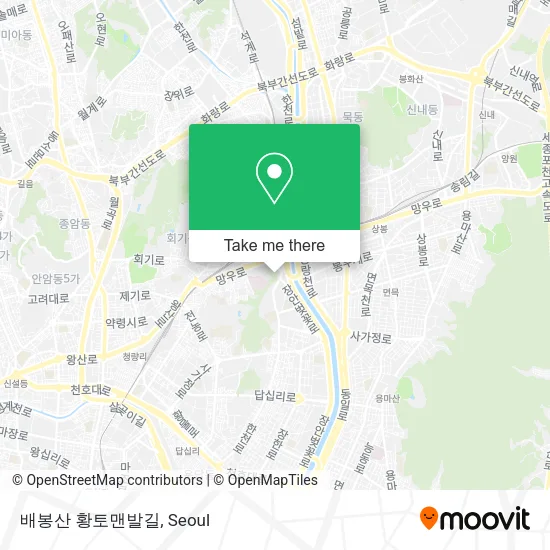 배봉산 황토맨발길 map