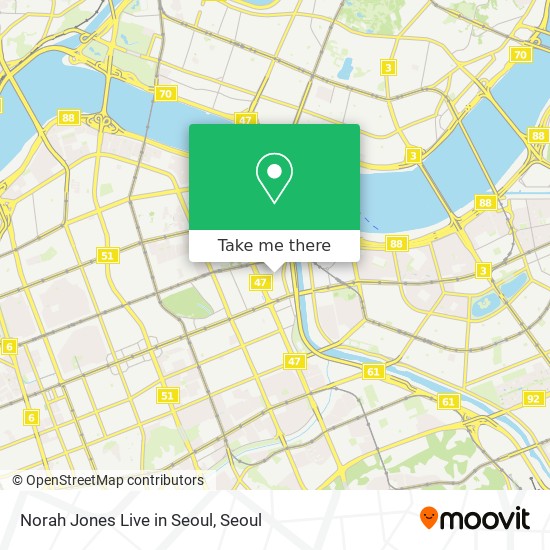 Norah Jones Live in Seoul map