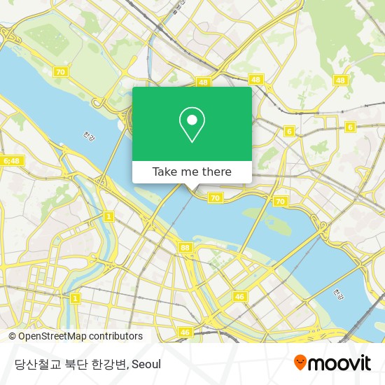 당산철교 북단 한강변 map