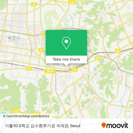 가톨릭대학교 김수환추기경 국제관 map