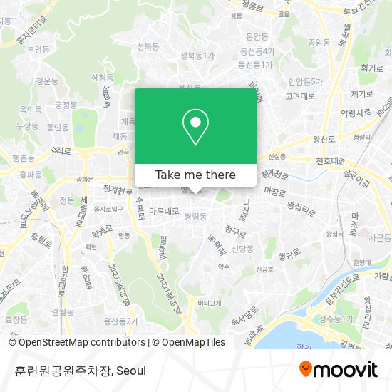 훈련원공원주차장 map