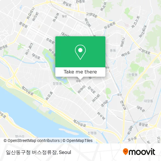 일산동구청 버스정류장 map