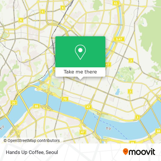 Hands Up Coffee map