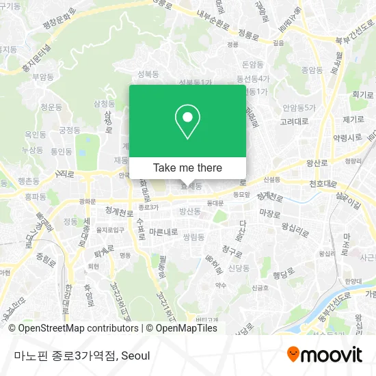 마노핀 종로3가역점 map