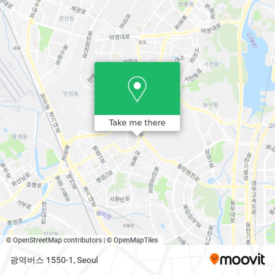 광역버스 1550-1 map