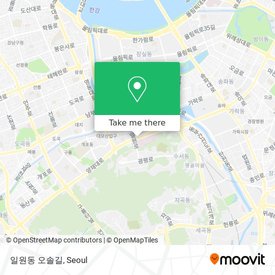 일원동 오솔길 map