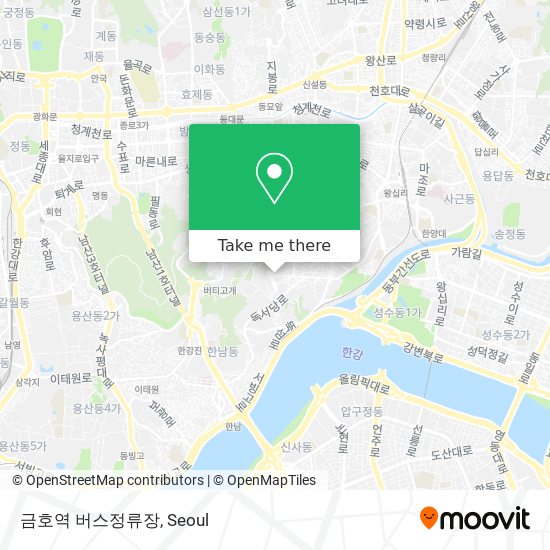 금호역 버스정류장 map