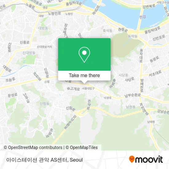 아이스테이션 관악 AS센터 map
