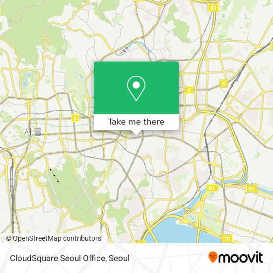 CloudSquare Seoul Office map