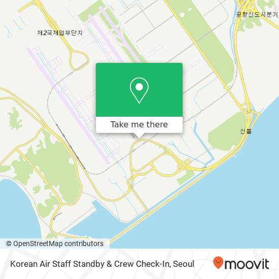 Korean Air Staff Standby & Crew Check-In map