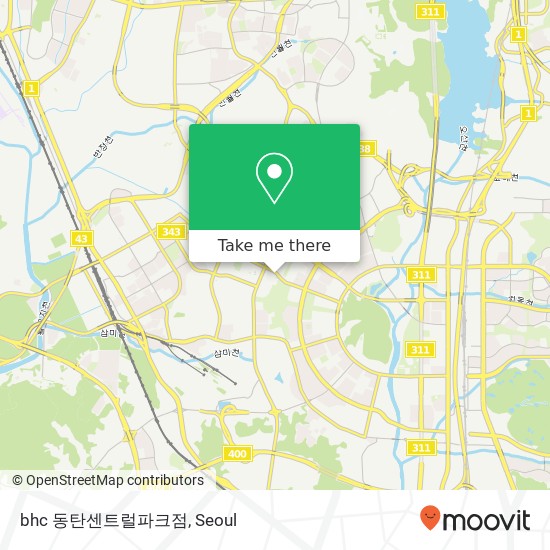 bhc 동탄센트럴파크점 map
