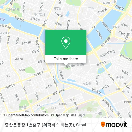 종합운동장 1번출구 (휘팍버스 타는곳) map