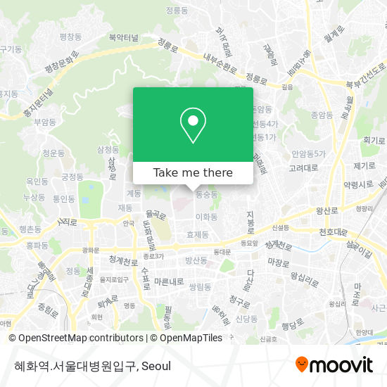 혜화역.서울대병원입구 map
