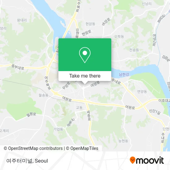 여주터미널 map
