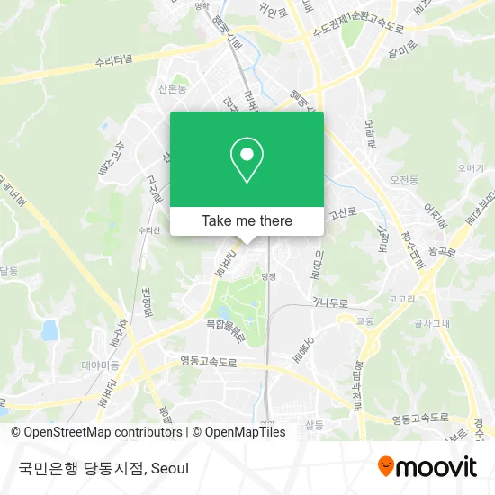 국민은행 당동지점 map