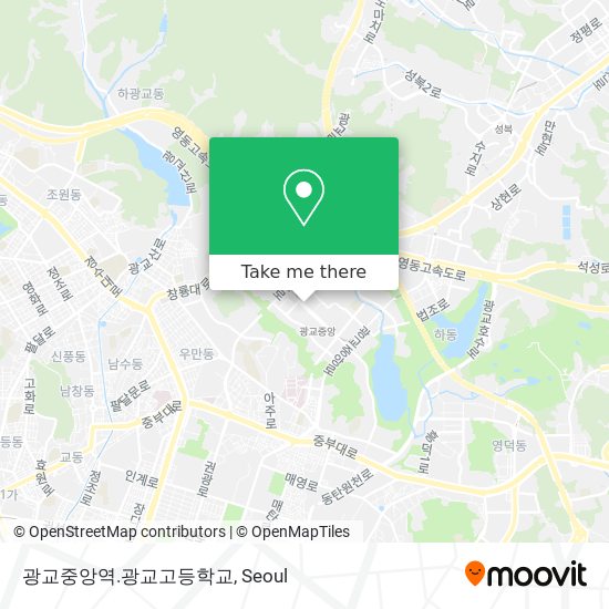 광교중앙역.광교고등학교 map