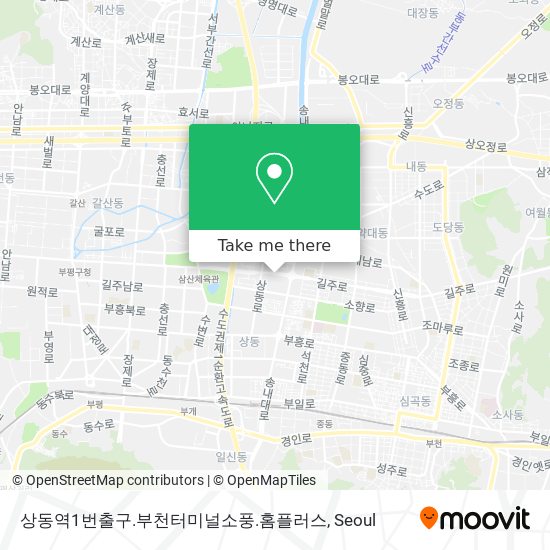 상동역1번출구.부천터미널소풍.홈플러스 map