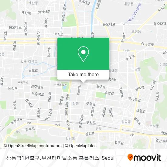 상동역1번출구.부천터미널소풍.홈플러스 map