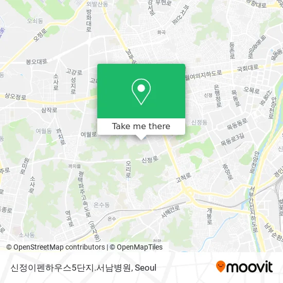 신정이펜하우스5단지.서남병원 map