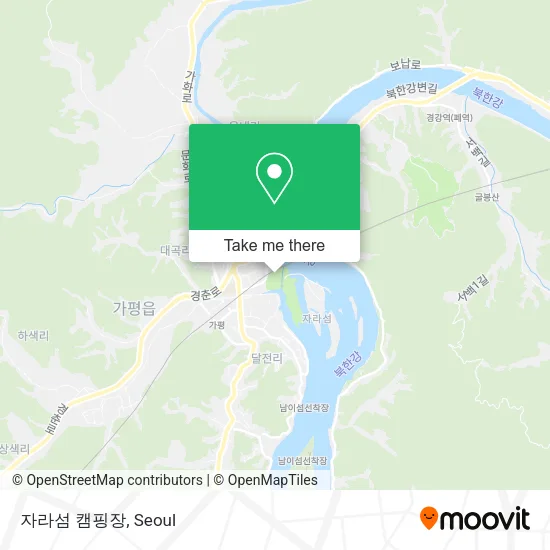 자라섬 캠핑장 map