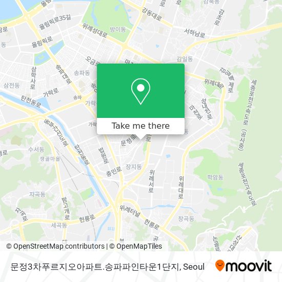 문정3차푸르지오아파트.송파파인타운1단지 map