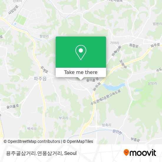 용주골삼거리.연풍삼거리 map