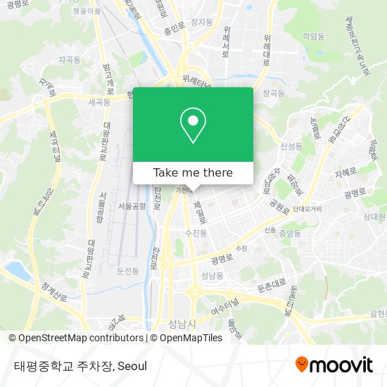 태평중학교 주차장 map