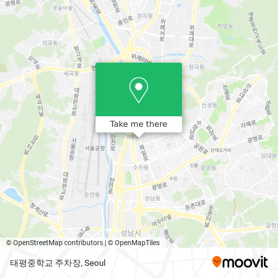 태평중학교 주차장 map