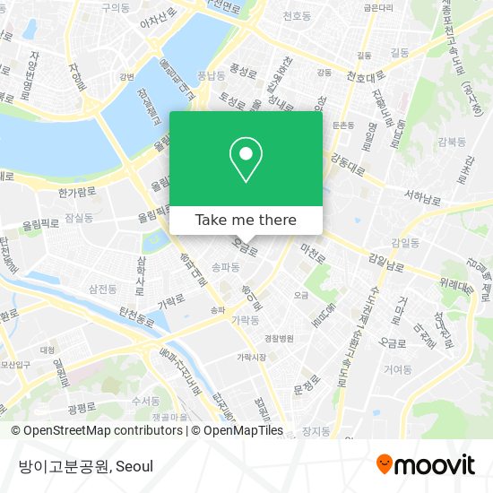 방이고분공원 map