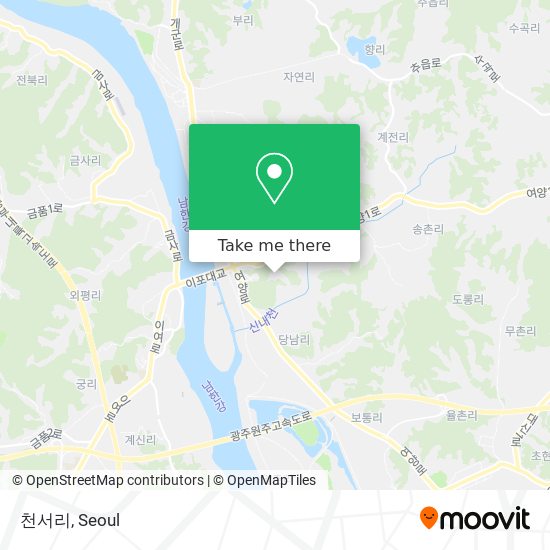 천서리 map