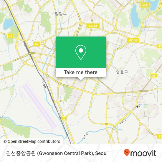 권선중앙공원 (Gwonseon Central Park) map