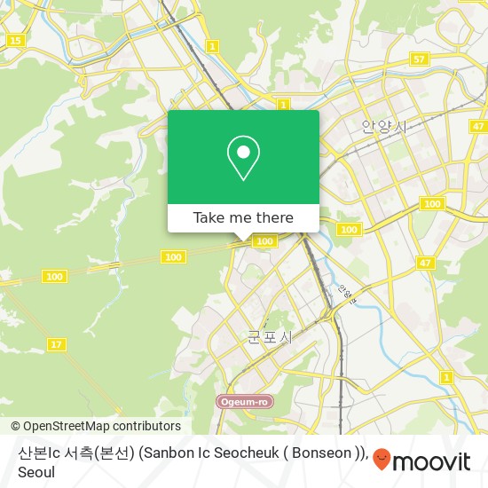 산본Ic 서측(본선) (Sanbon Ic Seocheuk ( Bonseon )) map
