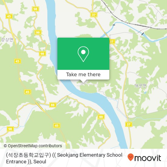 (석장초등학교입구) (( Seokjang Elementary School Entrance )) map