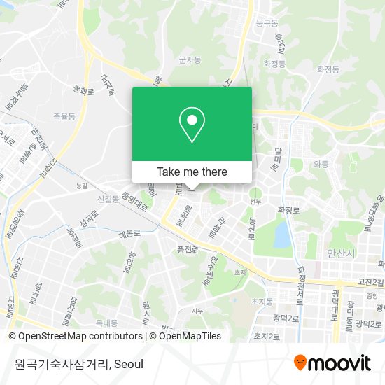 원곡기숙사삼거리 map