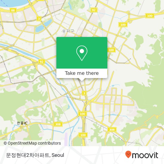 문정현대2차아파트 map