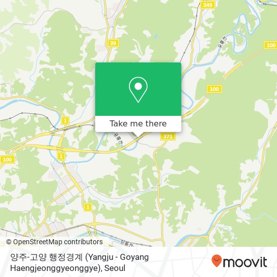 양주-고양 행정경계 (Yangju - Goyang  Haengjeonggyeonggye) map