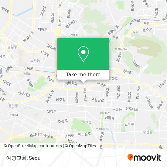 여명교회 map