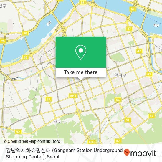 강남역지하쇼핑센터 (Gangnam Station Underground Shopping Center) map