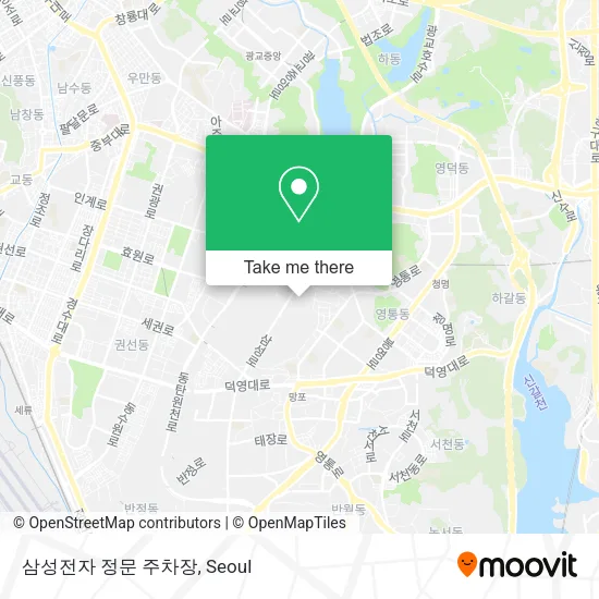 삼성전자 정문 주차장 map