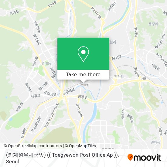 (퇴계원우체국앞) (( Toegyewon Post Office Ap )) map