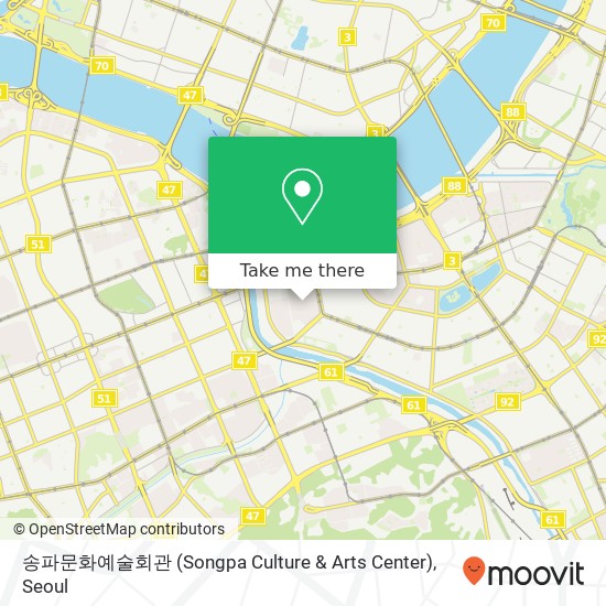 송파문화예술회관 (Songpa Culture & Arts Center) map