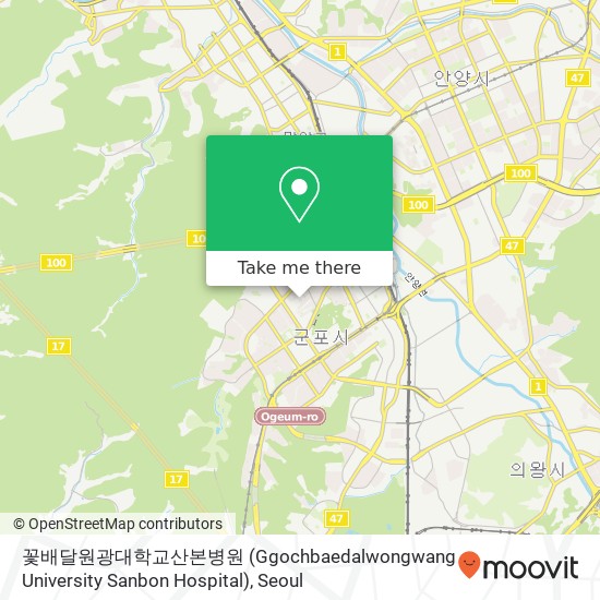 꽃배달원광대학교산본병원 (Ggochbaedalwongwang University Sanbon Hospital) map