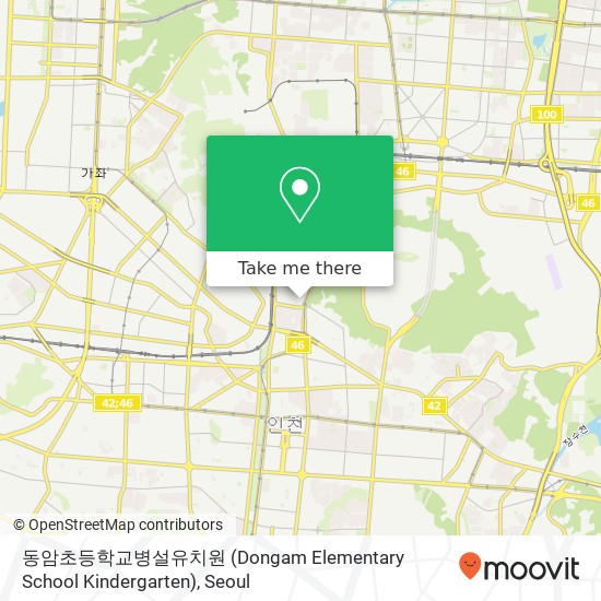 동암초등학교병설유치원 (Dongam Elementary School Kindergarten) map